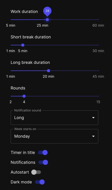 pomodoro technique app